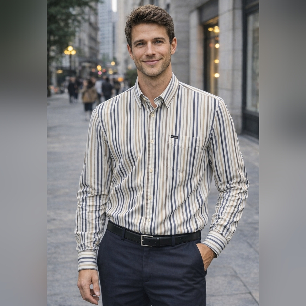 Falconnable Striped Men's Shirt. Size L‎
